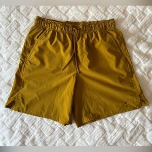Nike Mustard Yellow Athletic Shorts Medium